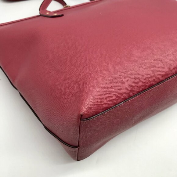 Coach Pink Crossgrain Leather City Zip Tote Bag F58846 - Picture 9 of 12